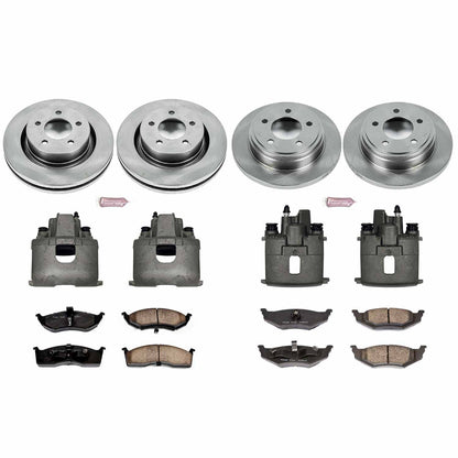PowerStop Power Stop 99-02 Chrysler 300M Autospecialty Kit w/ Calipers - Front and Rear KCOE1701