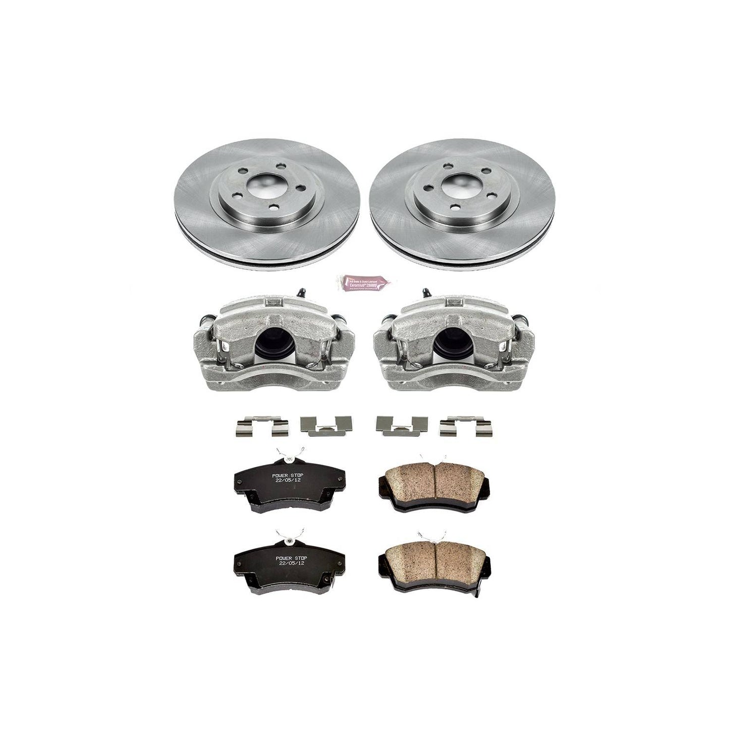 PowerStop Power Stop 01-10 Chrysler PT Cruiser Front Autospecialty Brake Kit w/Calipers KCOE1704