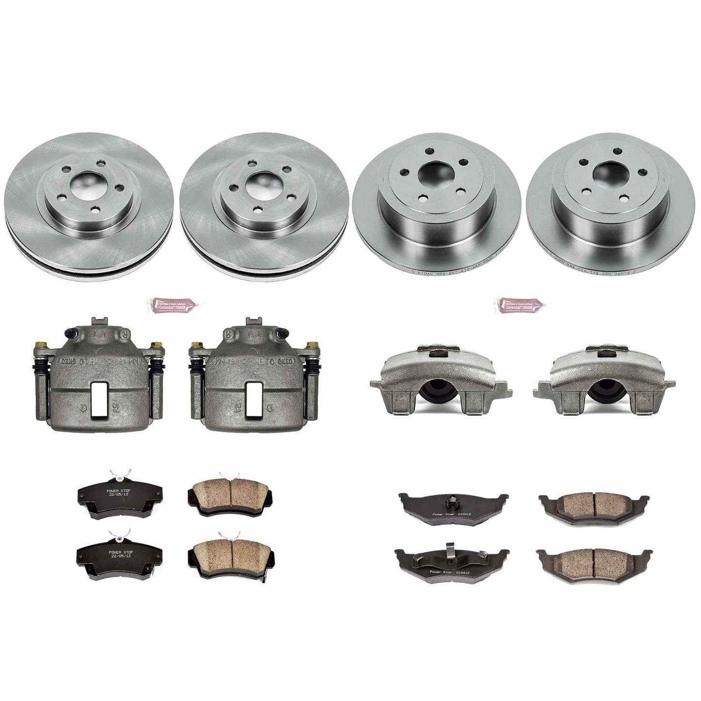 PowerStop Power Stop 01-03 Chrysler PT Cruiser Autospecialty Kit w/ Calipers - Front and Rear KCOE1705A