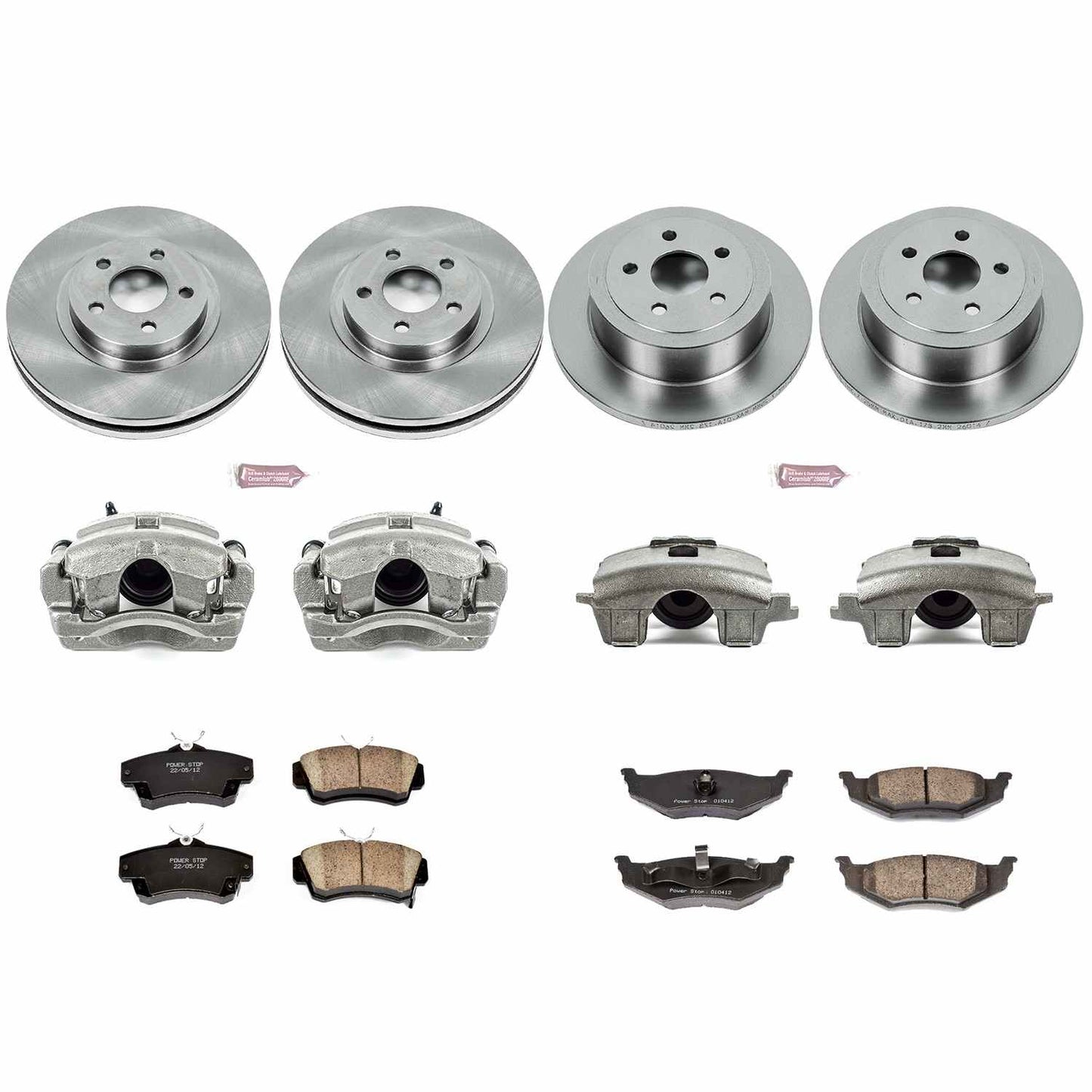 PowerStop Power Stop 01-03 Chrysler PT Cruiser Autospecialty Kit w/ Calipers - Front and Rear KCOE1705