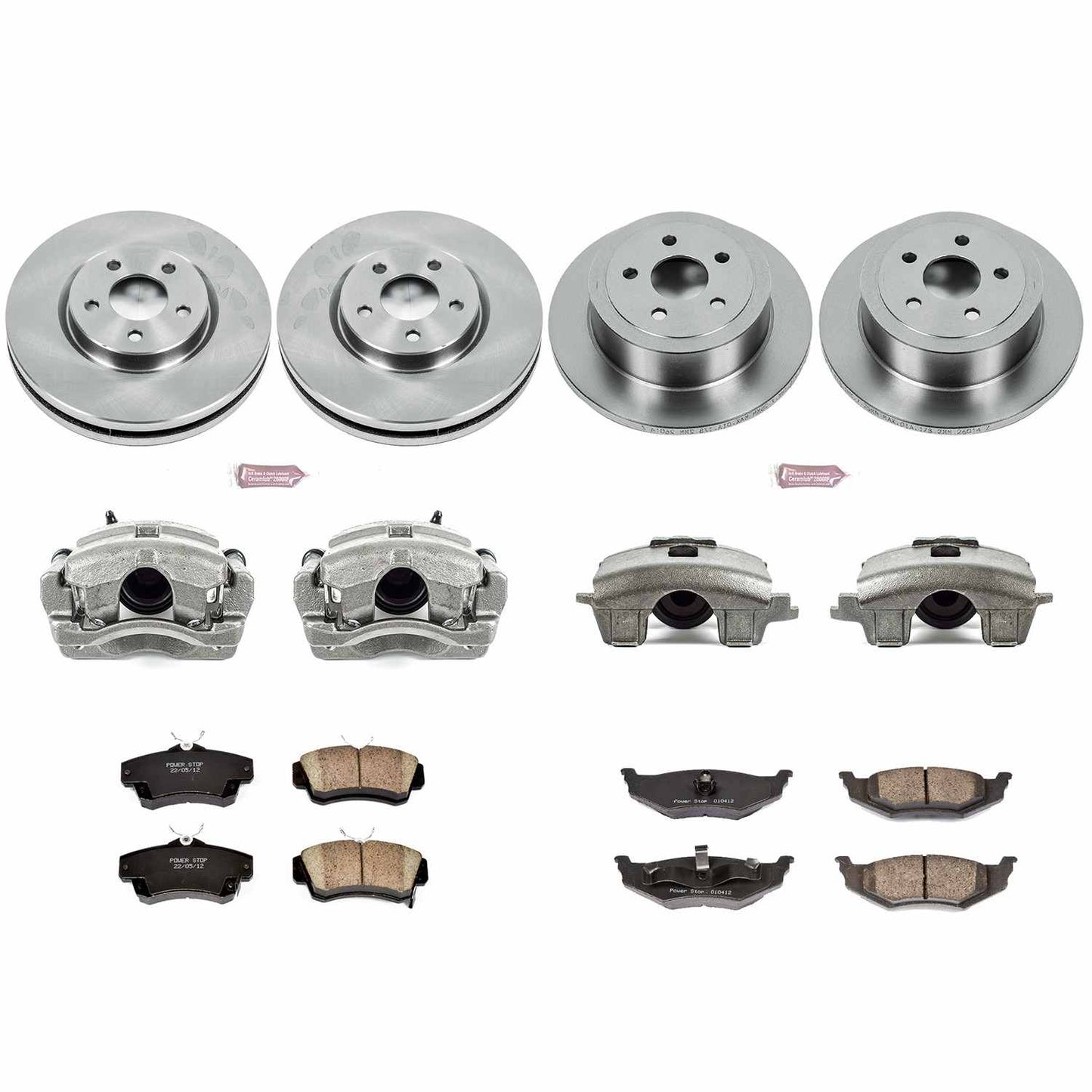 PowerStop Power Stop 04-05 Chrysler PT Cruiser Autospecialty Kit w/ Calipers - Front and Rear KCOE1707