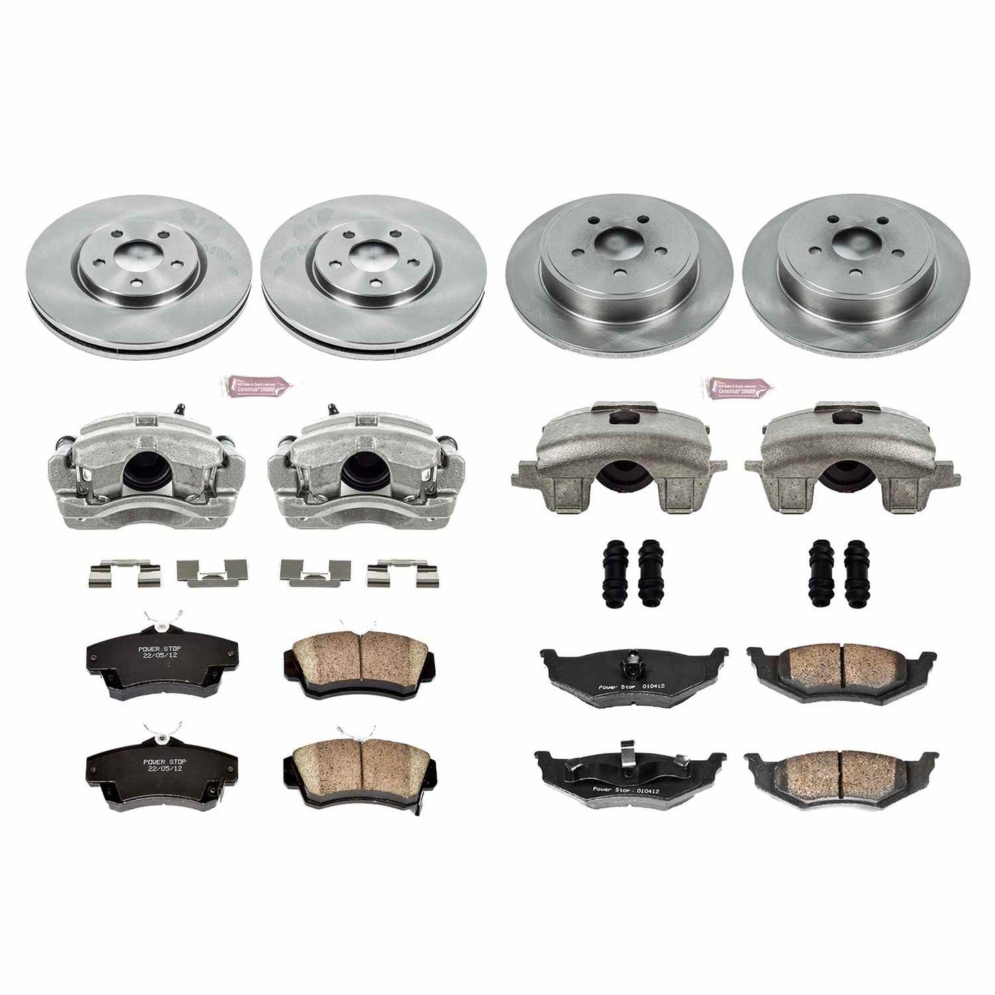 PowerStop Power Stop 03-09 Chrysler PT Cruiser Autospecialty Kit w/ Calipers - Front and Rear KCOE1708