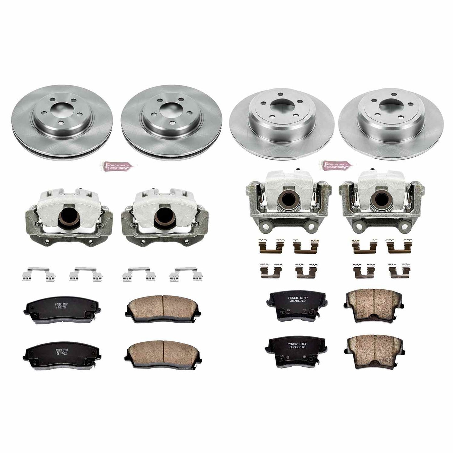 PowerStop Power Stop 05-19 Chrysler 300 Autospecialty Kit w/ Calipers - Front and Rear KCOE1715