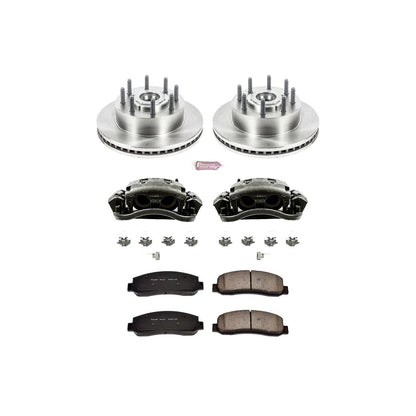 PowerStop Power Stop 05-07 Ford F-250 Super Duty Front Autospecialty Brake Kit w/Calipers KCOE1796