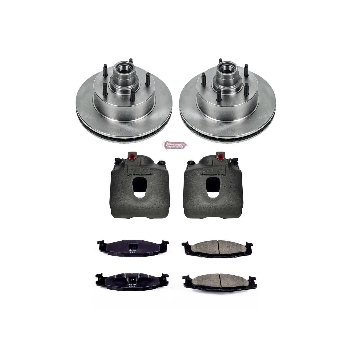 Power Stop 94-01 Ford E-150 Econoline Front Autospecialty Brake Kit w/Calipers KCOE1831