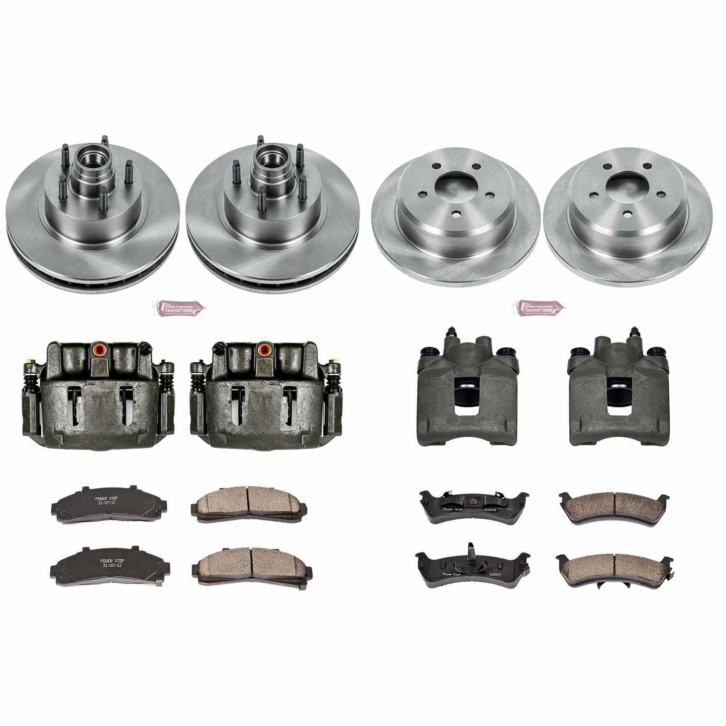 PowerStop Power Stop 95-01 Ford Explorer Autospecialty Kit w/ Calipers - Front and Rear KCOE1855