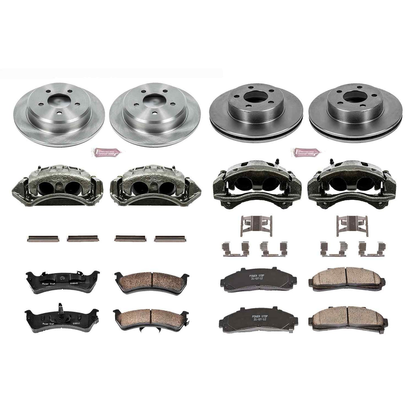 PowerStop Power Stop 99-00 Ford F-150 Autospecialty Kit w/ Calipers - Front and Rear KCOE1864