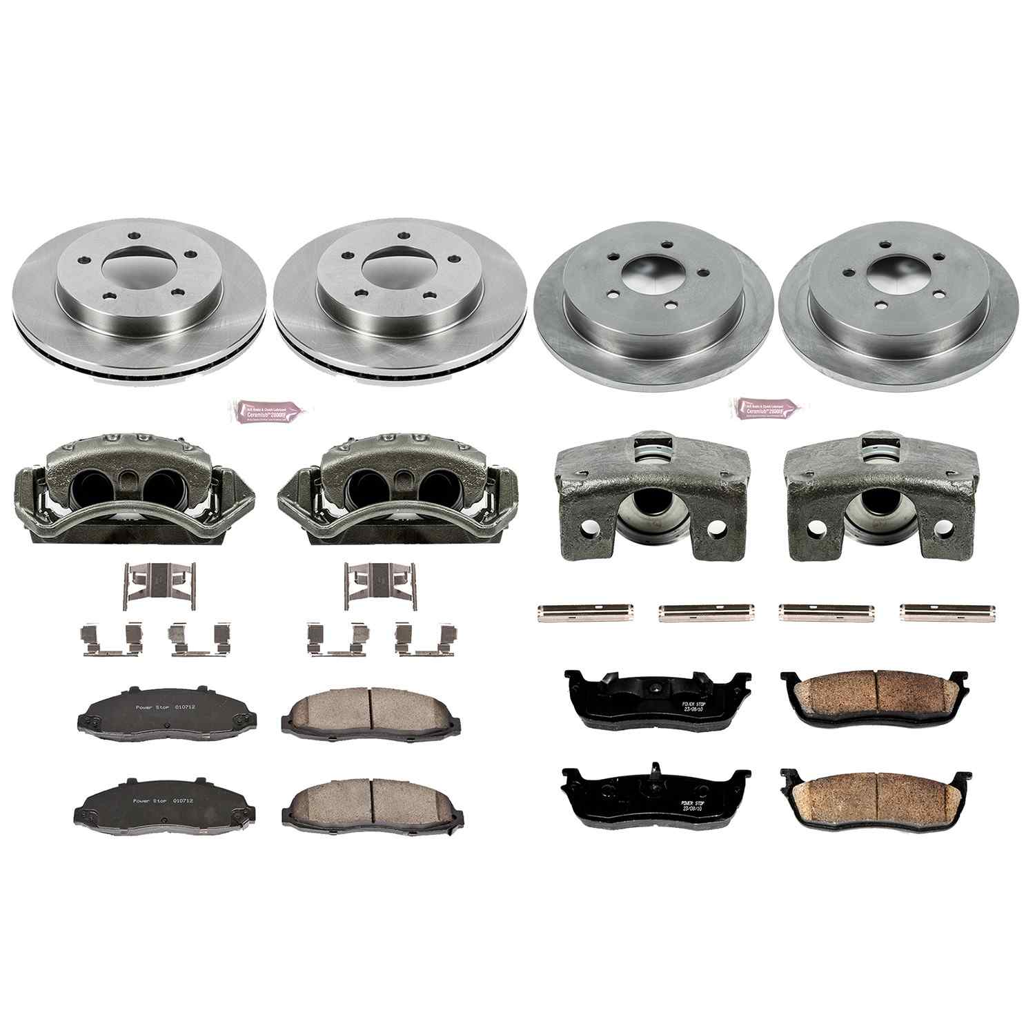 PowerStop Power Stop 00-03 Ford F-150 Autospecialty Kit w/ Calipers - Front and Rear KCOE1868