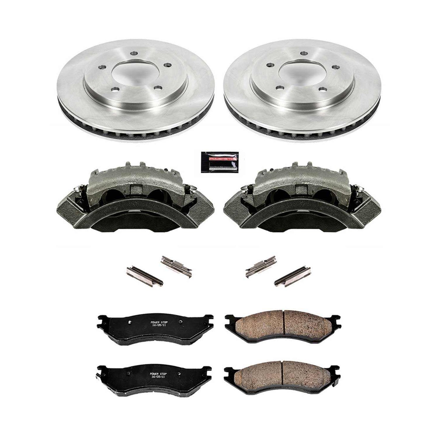 PowerStop Power Stop 97-02 Ford Expedition Front Autospecialty Brake Kit w/Calipers KCOE1869