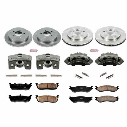 PowerStop Power Stop 97-00 Ford Expedition Autospecialty Kit w/ Calipers - Front and Rear KCOE1870