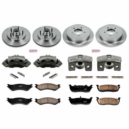 PowerStop Power Stop 97-00 Ford Expedition Autospecialty Kit w/ Calipers - Front and Rear KCOE1880