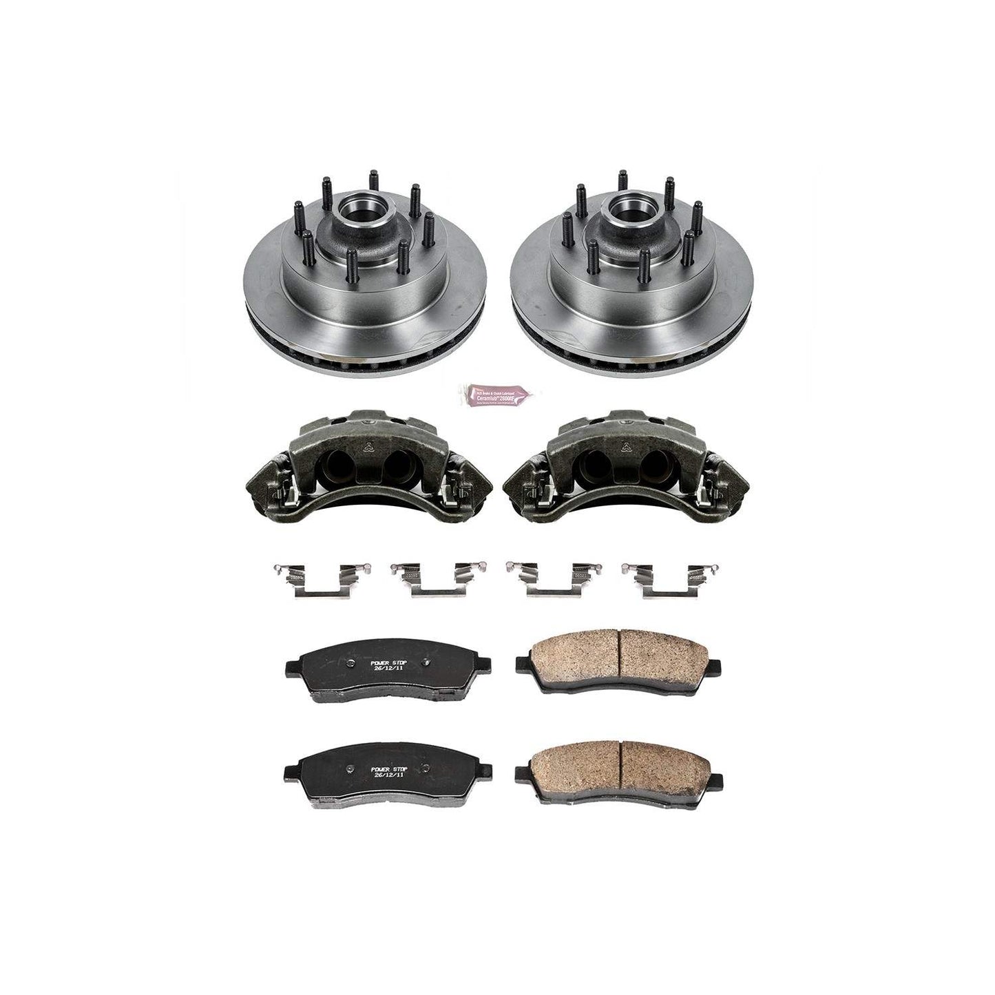 PowerStop Power Stop 99-01 Ford F-250 Super Duty Front Autospecialty Brake Kit w/Calipers KCOE1891