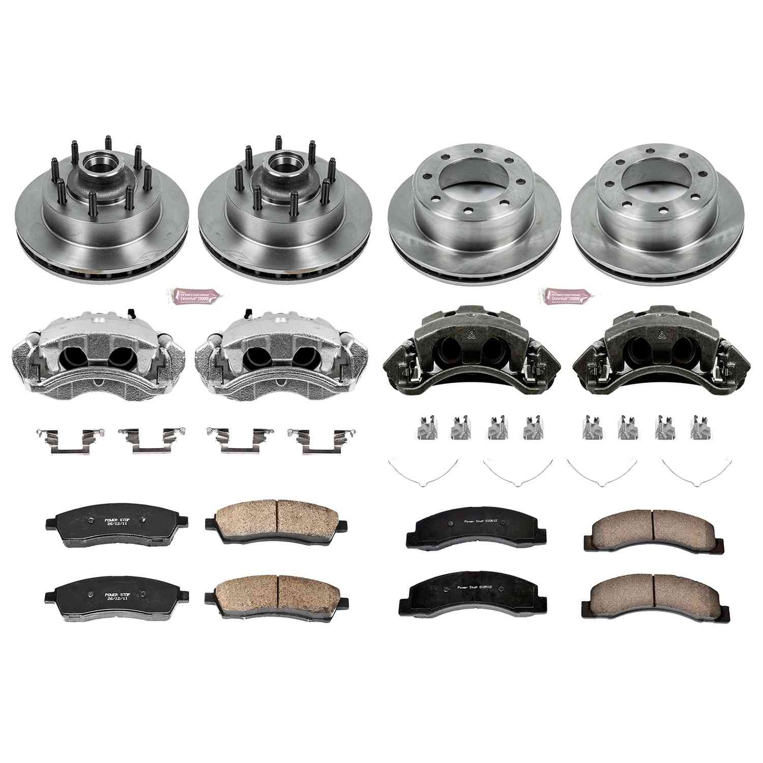 PowerStop Power Stop 00-01 Ford F-250 Super Duty Autospecialty Kit w/ Calipers - Front and Rear KCOE1892A