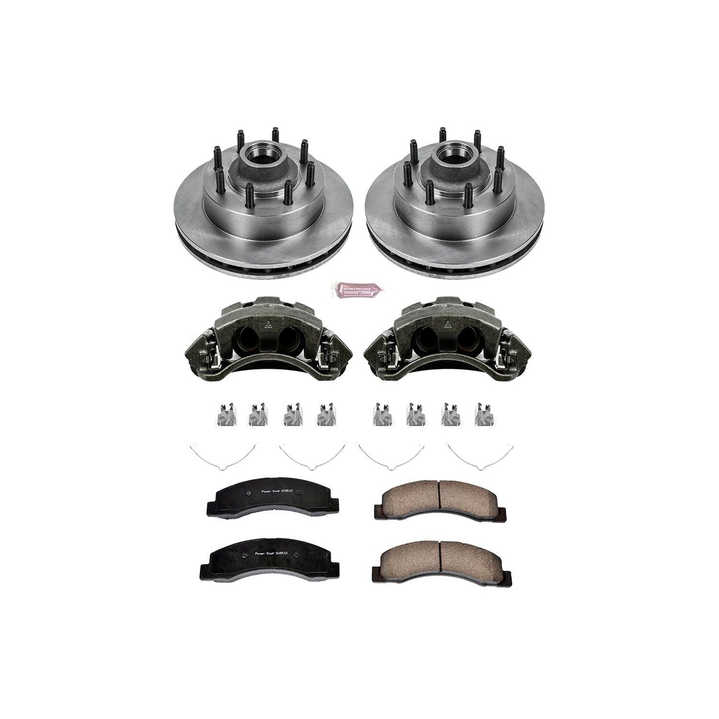 PowerStop Power Stop 00-02 Ford Excursion Front Autospecialty Brake Kit w/Calipers KCOE1893