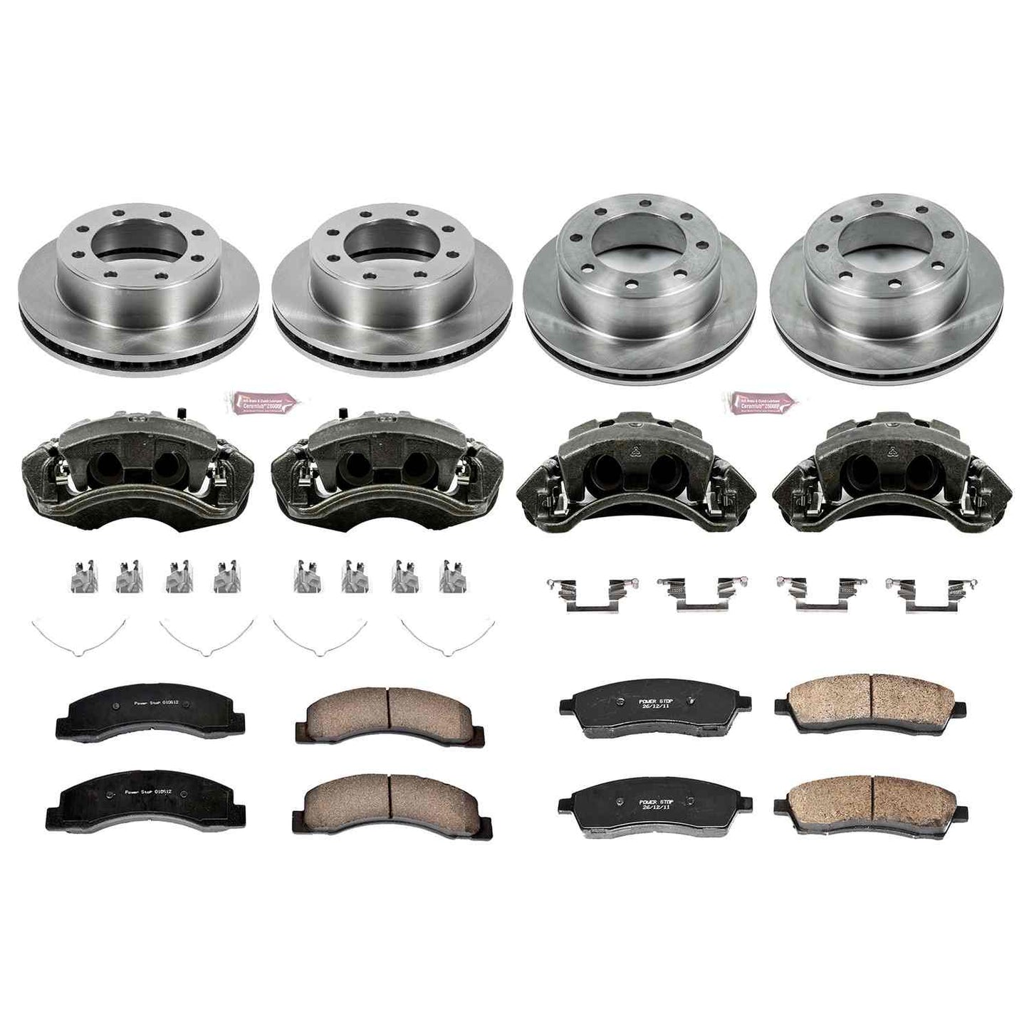PowerStop Power Stop 00-05 Ford Excursion Autospecialty Kit w/ Calipers - Front and Rear KCOE1906A