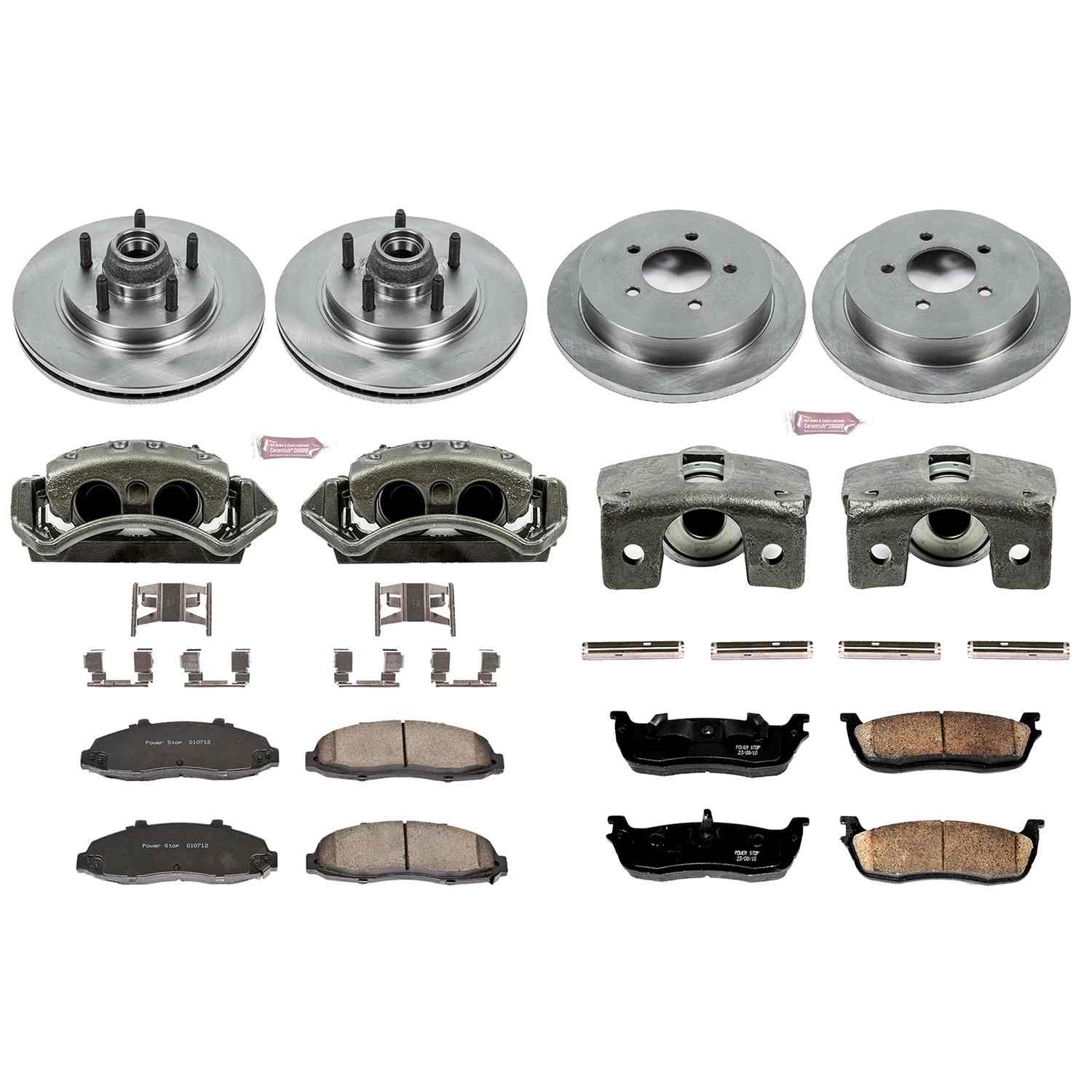 PowerStop Power Stop 00-03 Ford F-150 Autospecialty Kit w/ Calipers - Front and Rear KCOE1915