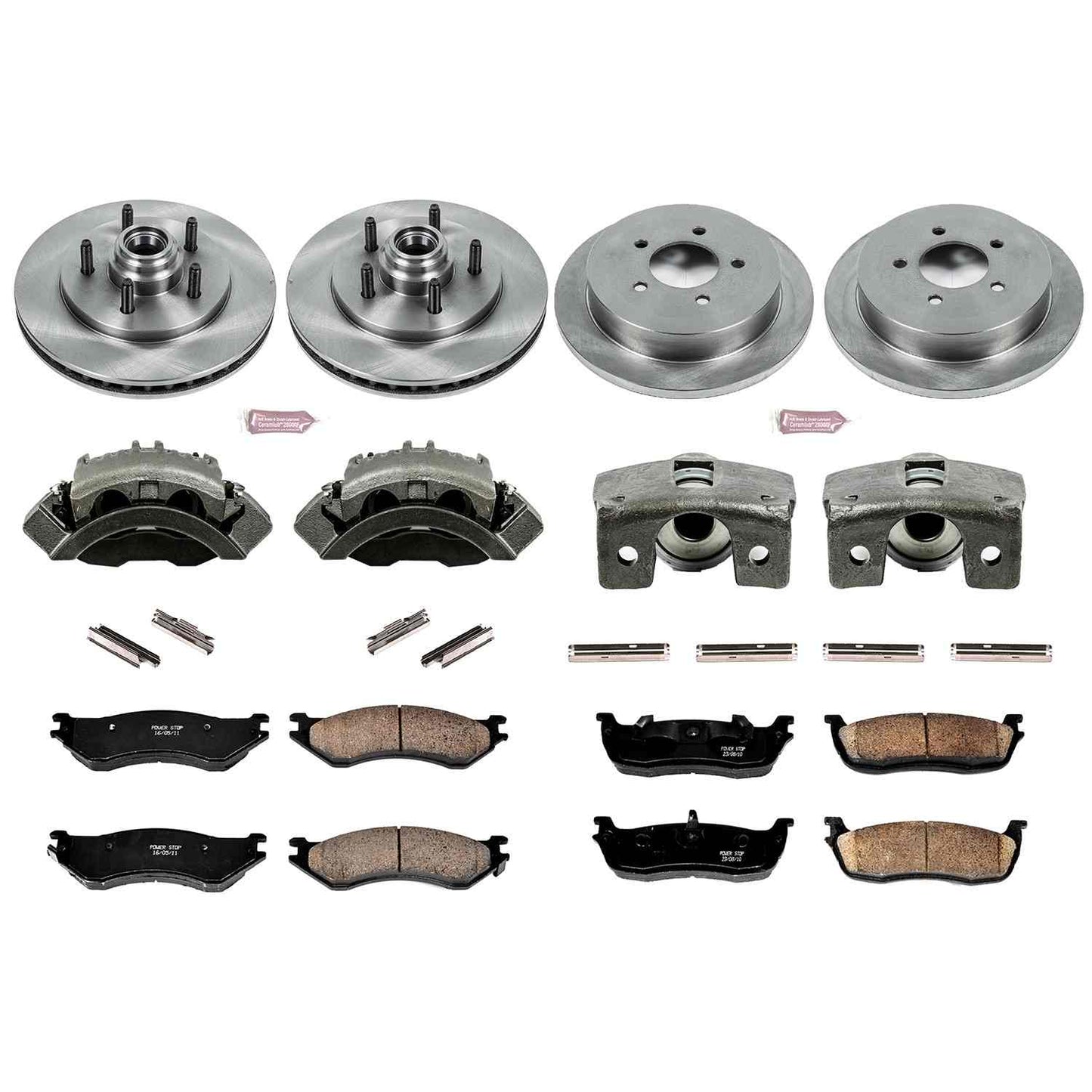 PowerStop Power Stop 00-02 Ford Expedition Autospecialty Kit w/ Calipers - Front and Rear KCOE1919