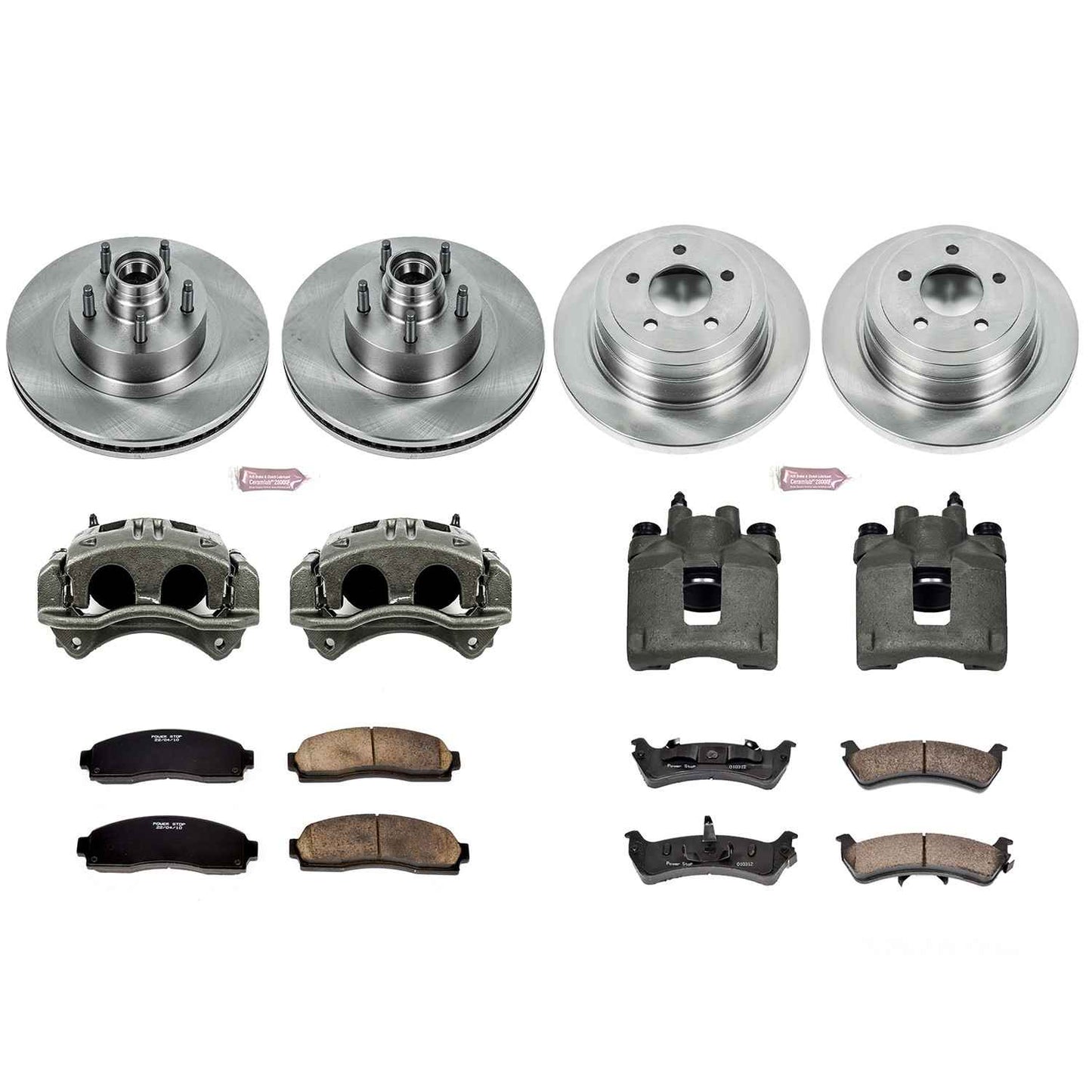 PowerStop Power Stop 2003 Ford Explorer Sport Autospecialty Kit w/ Calipers - Front and Rear KCOE1921