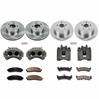 PowerStop Power Stop 2003 Ford Explorer Sport Autospecialty Kit w/ Calipers - Front and Rear KCOE1924