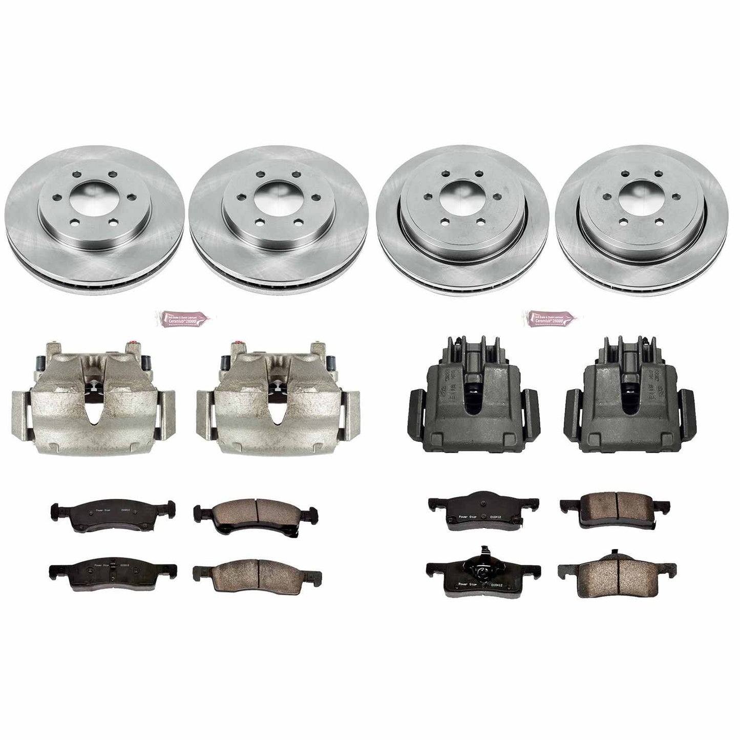 PowerStop Power Stop 02-06 Ford Expedition Autospecialty Kit w/ Calipers - Front and Rear KCOE1934