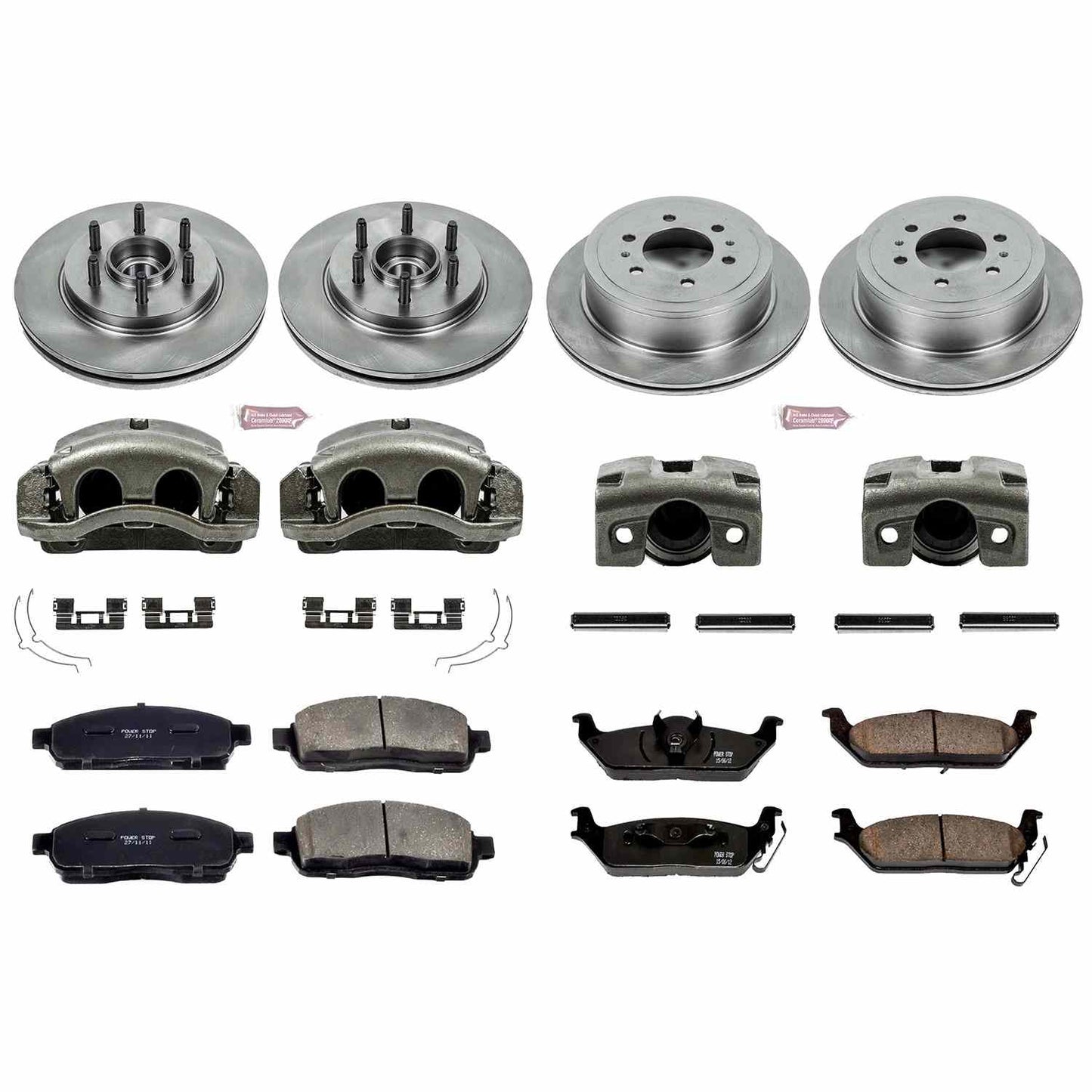 PowerStop Power Stop 05-08 Ford F-150 Autospecialty Kit w/ Calipers - Front and Rear KCOE1940A