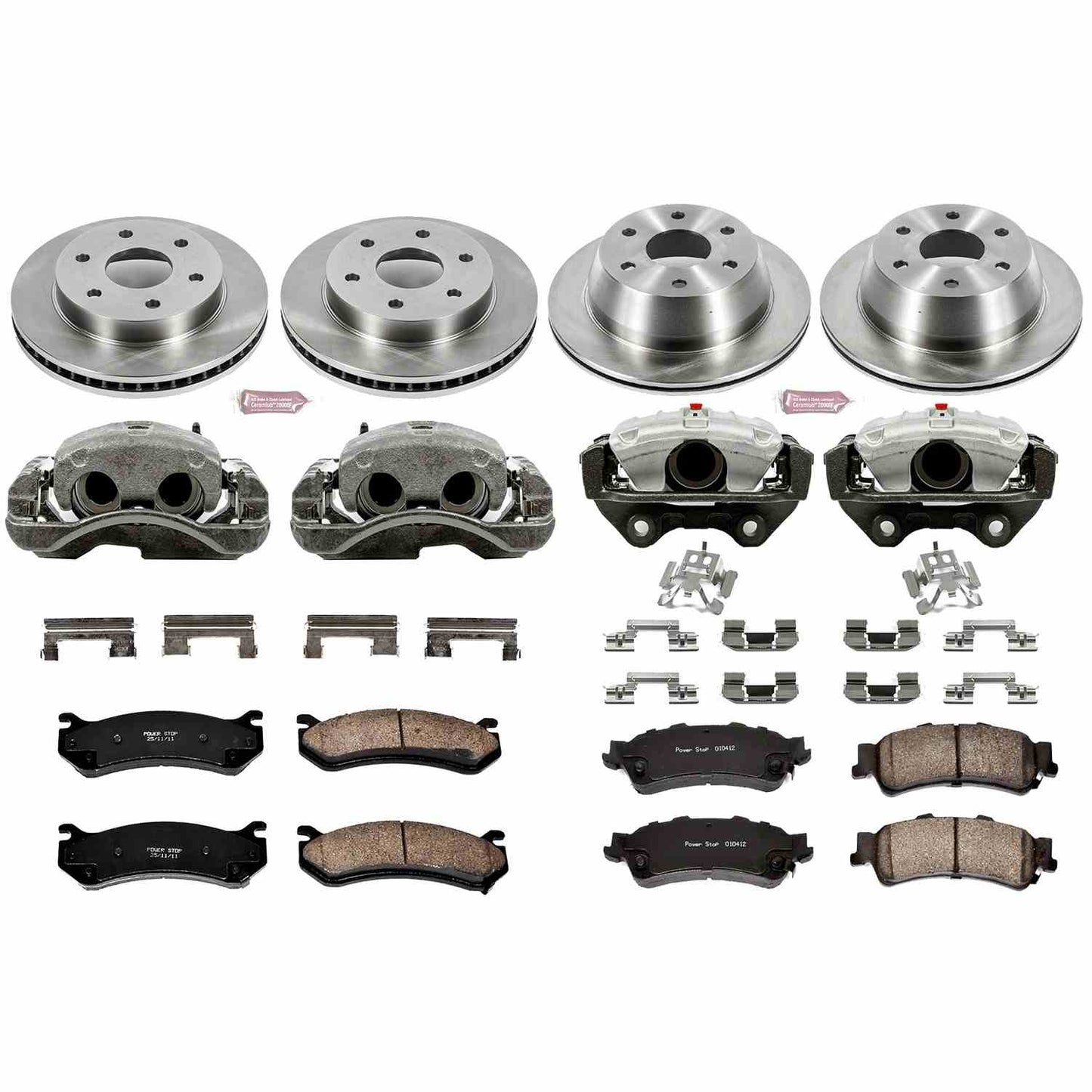 PowerStop Power Stop 03-05 Chevrolet Astro Autospecialty Kit w/ Calipers - Front and Rear KCOE2010A