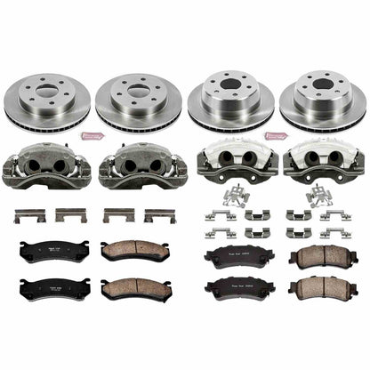 PowerStop Power Stop 02-06 Cadillac Escalade Autospecialty Kit w/ Calipers - Front and Rear KCOE2015