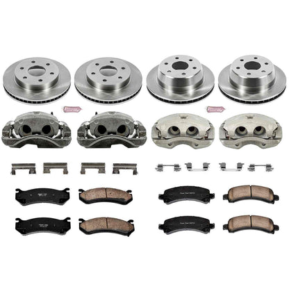 PowerStop Power Stop 03-06 Cadillac Escalade Autospecialty Kit w/ Calipers - Front and Rear KCOE2016
