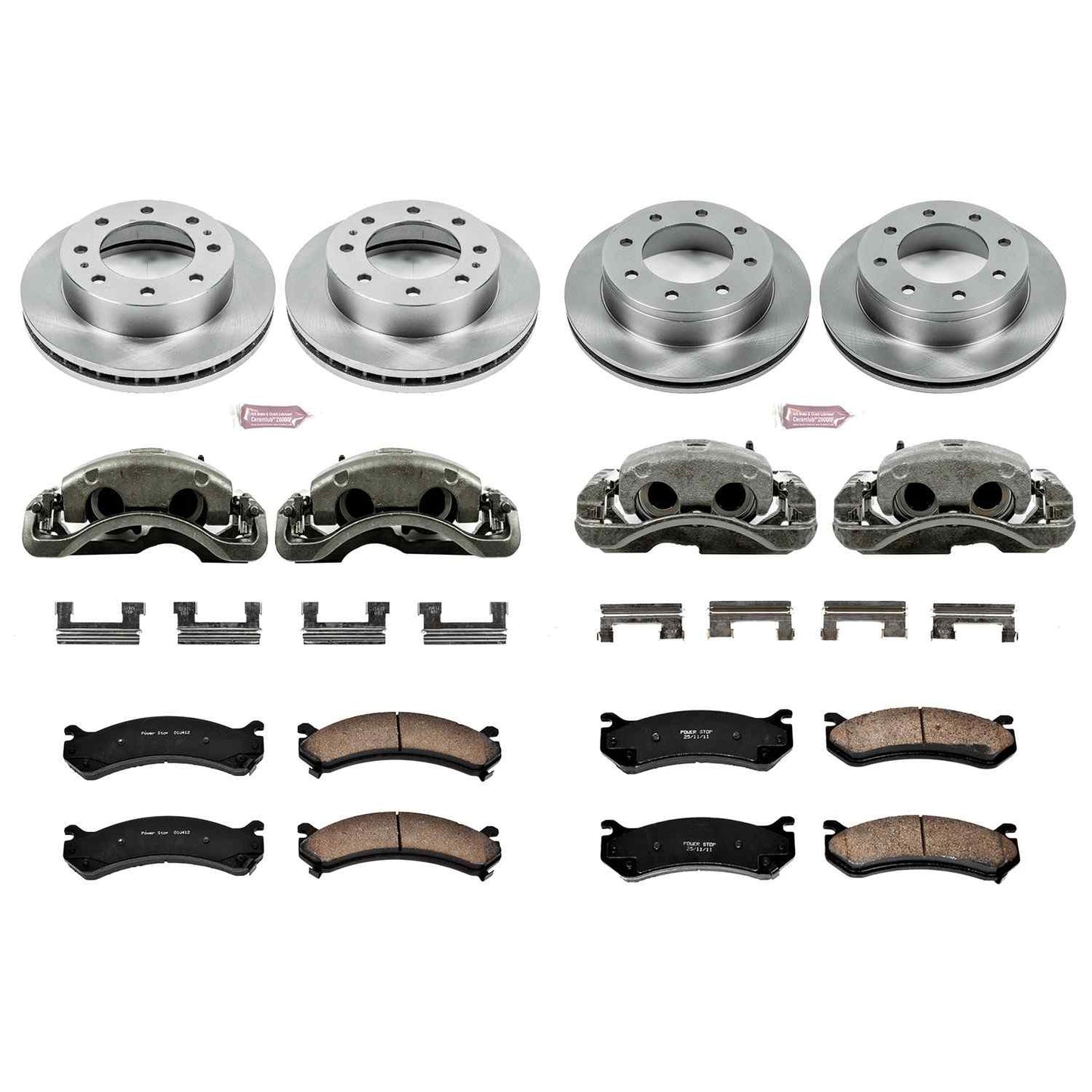 PowerStop Power Stop 01-03 Chevrolet Silverado 1500 HD Autospecialty Kit w/ Calipers - Front and Rear KCOE2023A