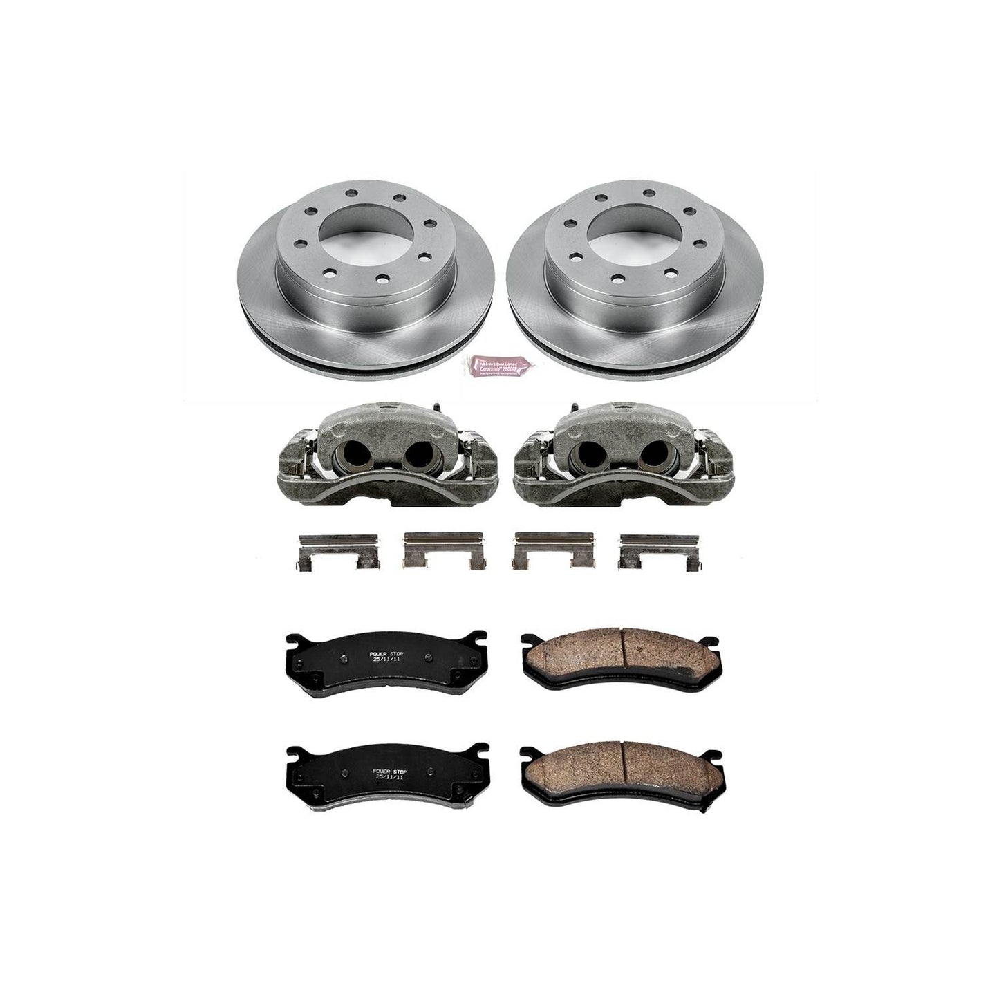 PowerStop Power Stop 01-03 Chevrolet Silverado 1500 HD Rear Autospecialty Brake Kit w/Calipers KCOE2036A