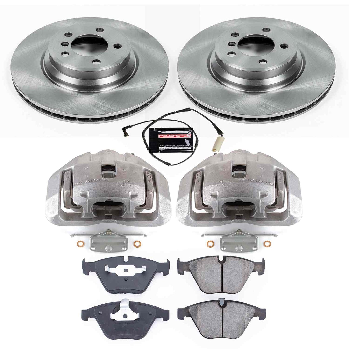 PowerStop Power Stop 02-05 BMW 745i Front Autospecialty Brake Kit w/Calipers KCOE2054