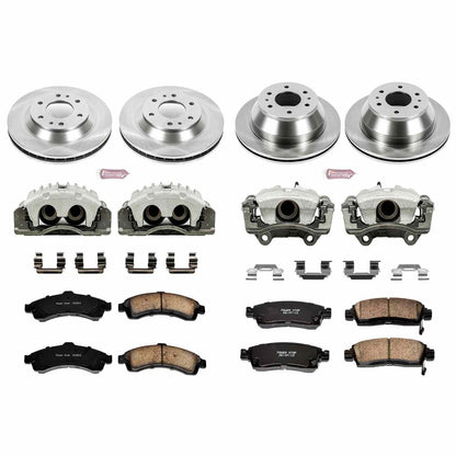PowerStop Power Stop 04-05 Buick Rainier Autospecialty Kit w/ Calipers - Front and Rear KCOE2058