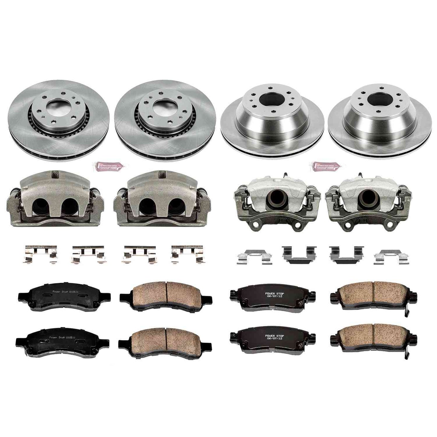 PowerStop Power Stop 06-07 Buick Rainier Autospecialty Kit w/ Calipers - Front and Rear KCOE2060