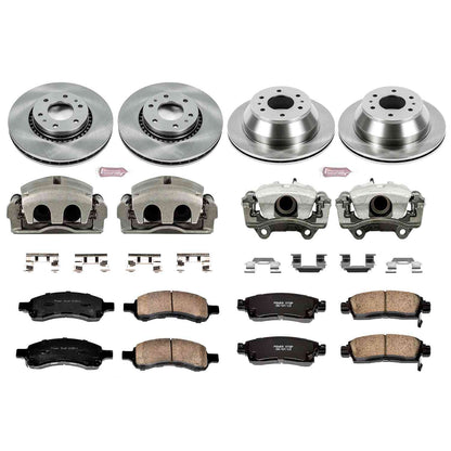 PowerStop Power Stop 06-07 Buick Rainier Autospecialty Kit w/ Calipers - Front and Rear KCOE2060