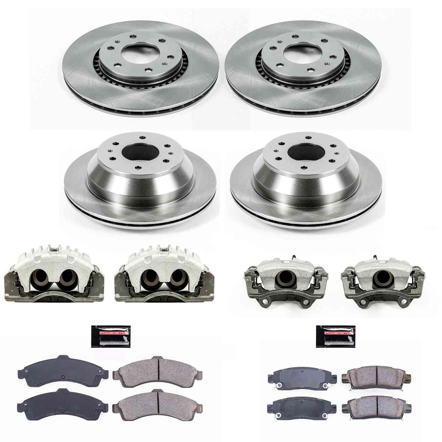 PowerStop Power Stop 2005 Saab 9-7x Autospecialty Kit w/ Calipers - Front and Rear KCOE2062A