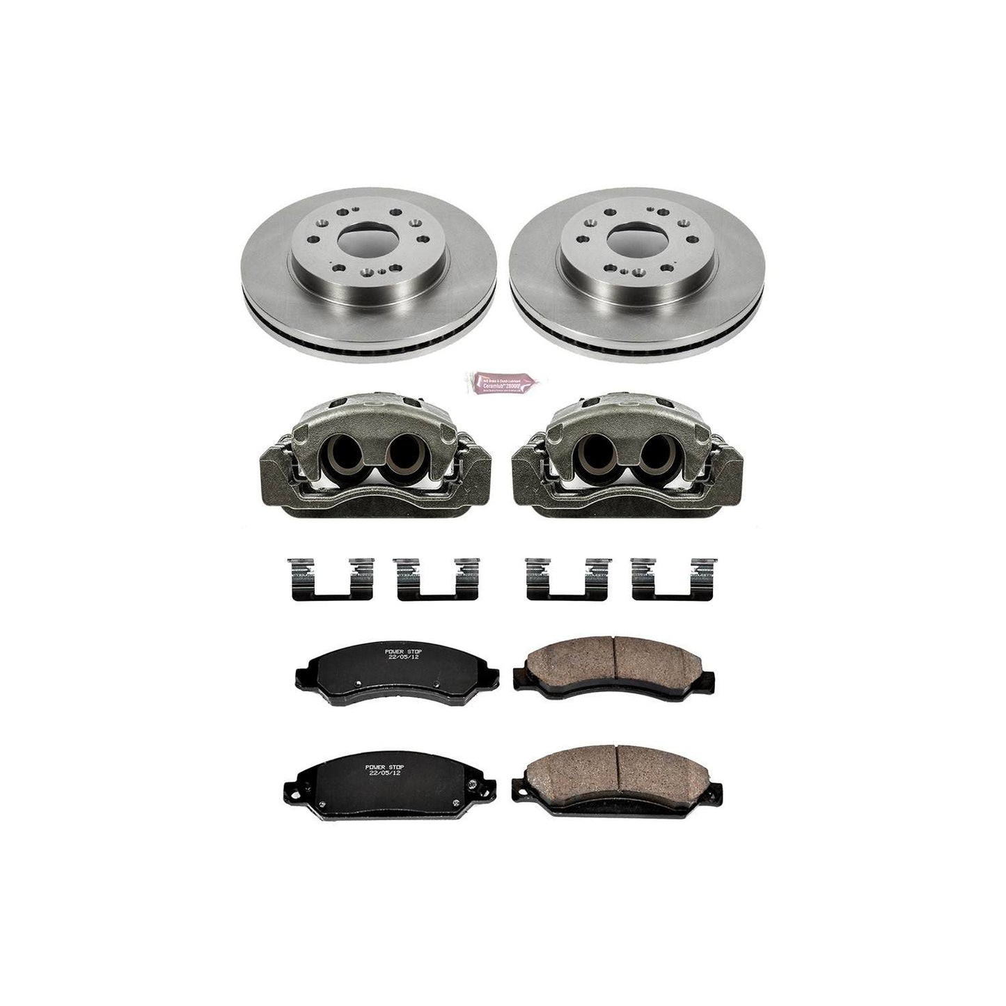 PowerStop Power Stop 07-08 Cadillac Escalade Front Autospecialty Brake Kit w/Calipers KCOE2067