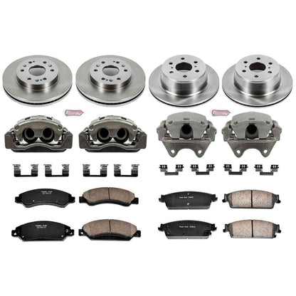 PowerStop Power Stop 07-08 Cadillac Escalade Autospecialty Kit w/ Calipers - Front and Rear KCOE2068