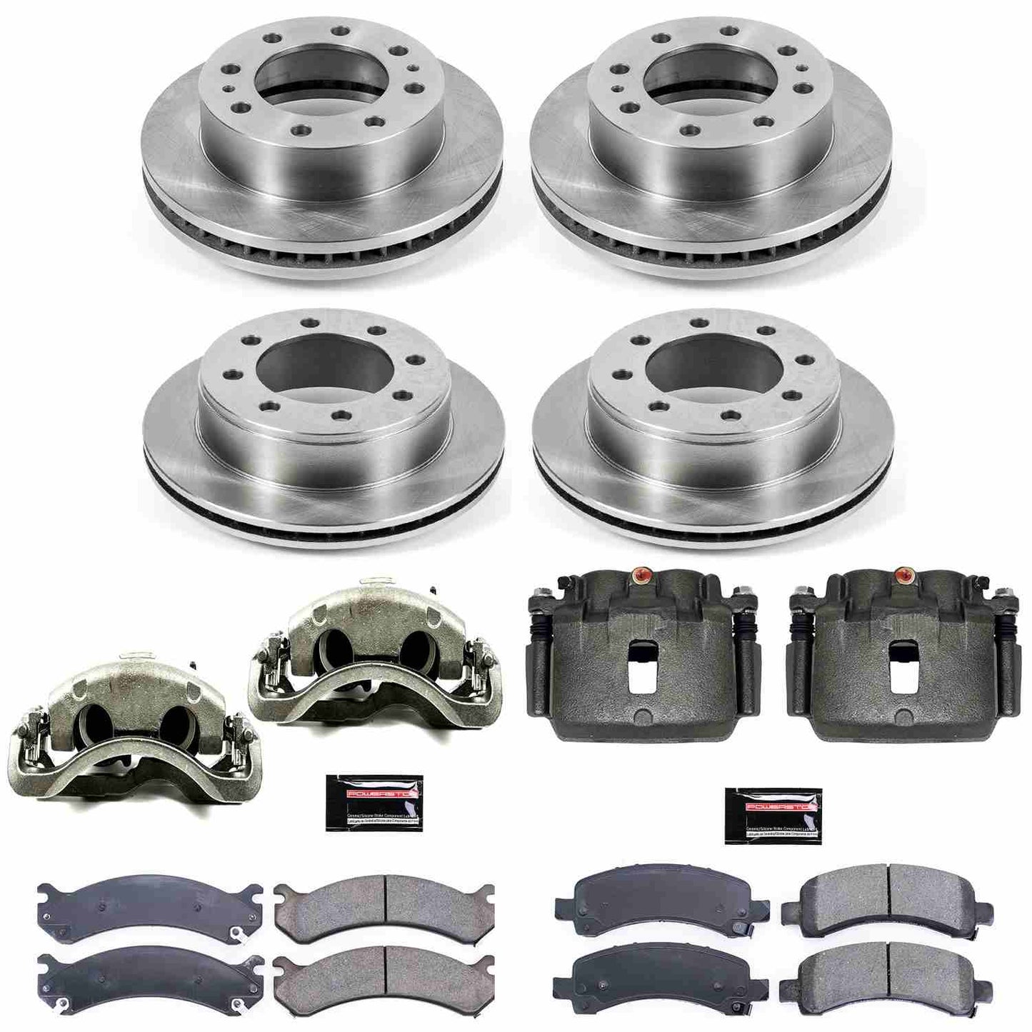 PowerStop Power Stop 14-19 Chevrolet Express 3500 Autospecialty Kit w/ Calipers - Front and Rear KCOE2074