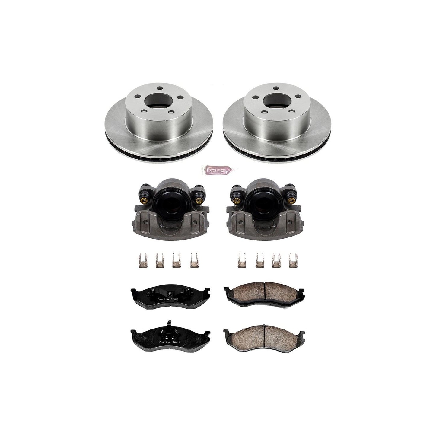 PowerStop Power Stop 90-99 Jeep Cherokee Front Autospecialty Brake Kit w/Calipers KCOE2119