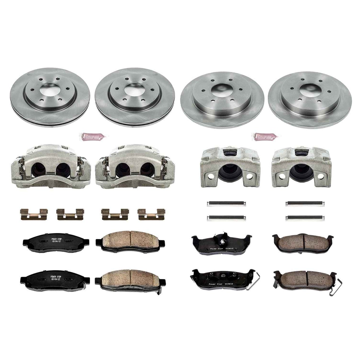 PowerStop Power Stop 05-07 Infiniti QX56 Autospecialty Kit w/ Calipers - Front and Rear KCOE212