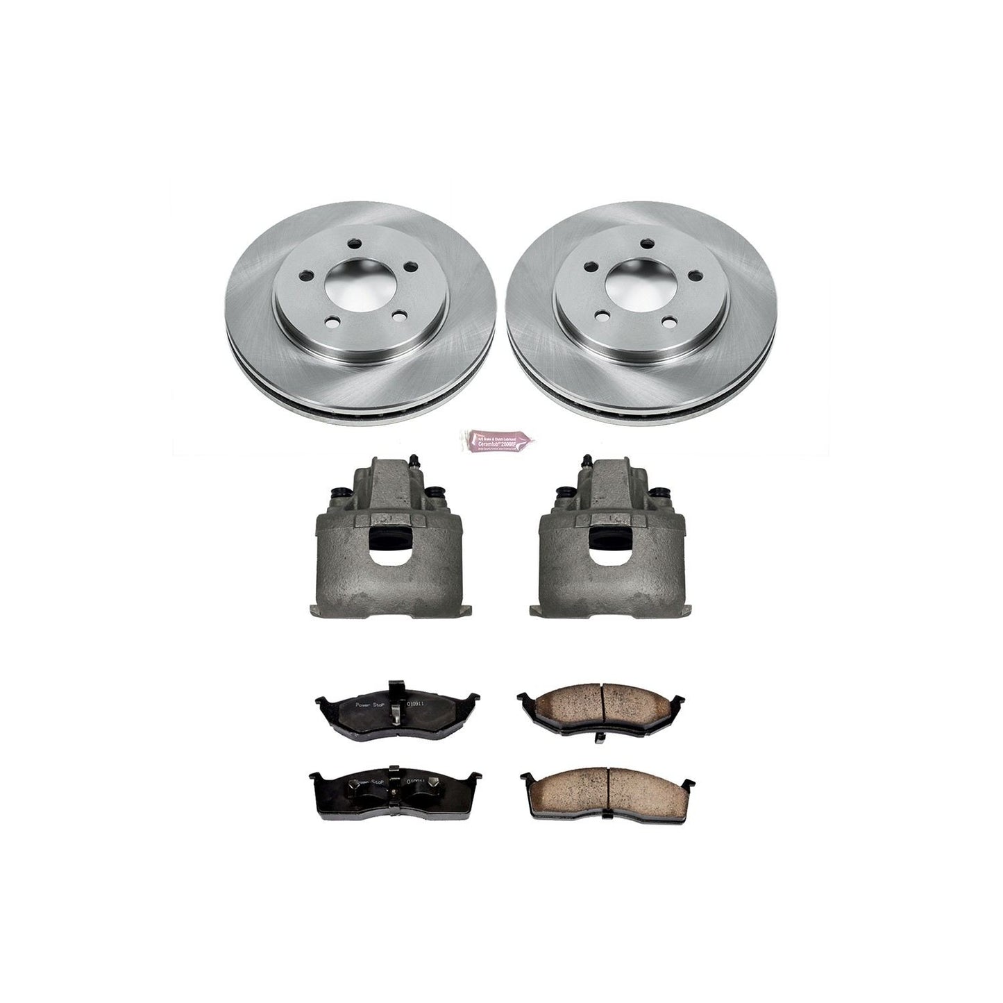 PowerStop Power Stop 2000 Chrysler Grand Voyager Front Autospecialty Brake Kit w/Calipers KCOE2140