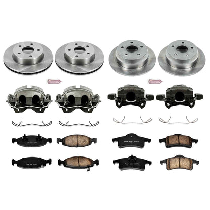 PowerStop Power Stop 99-02 Jeep Grand Cherokee Autospecialty Kit w/ Calipers - Front and Rear KCOE2148