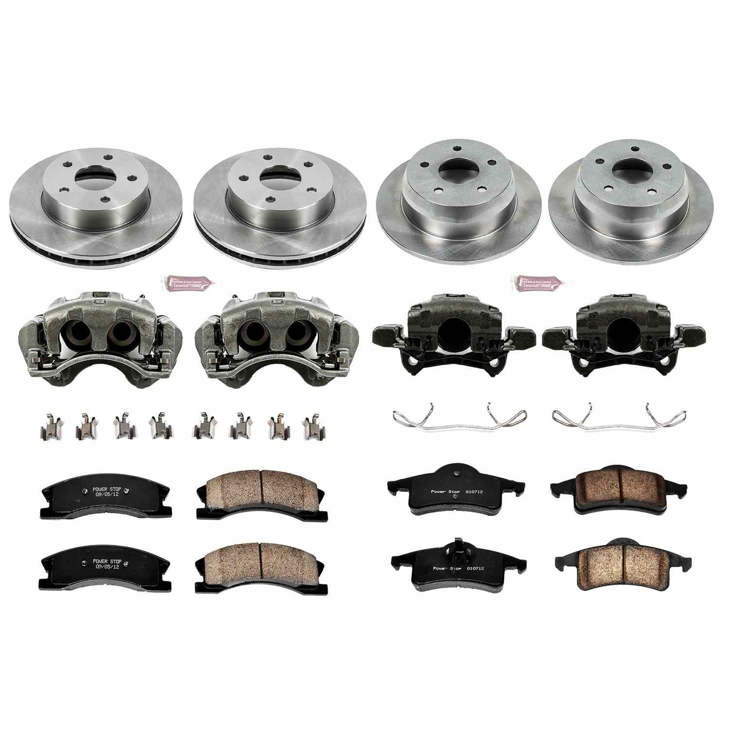 PowerStop Power Stop 99-04 Jeep Grand Cherokee Autospecialty Kit w/ Calipers - Front and Rear KCOE2150