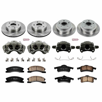 PowerStop Power Stop 99-04 Jeep Grand Cherokee Autospecialty Kit w/ Calipers - Front and Rear KCOE2150