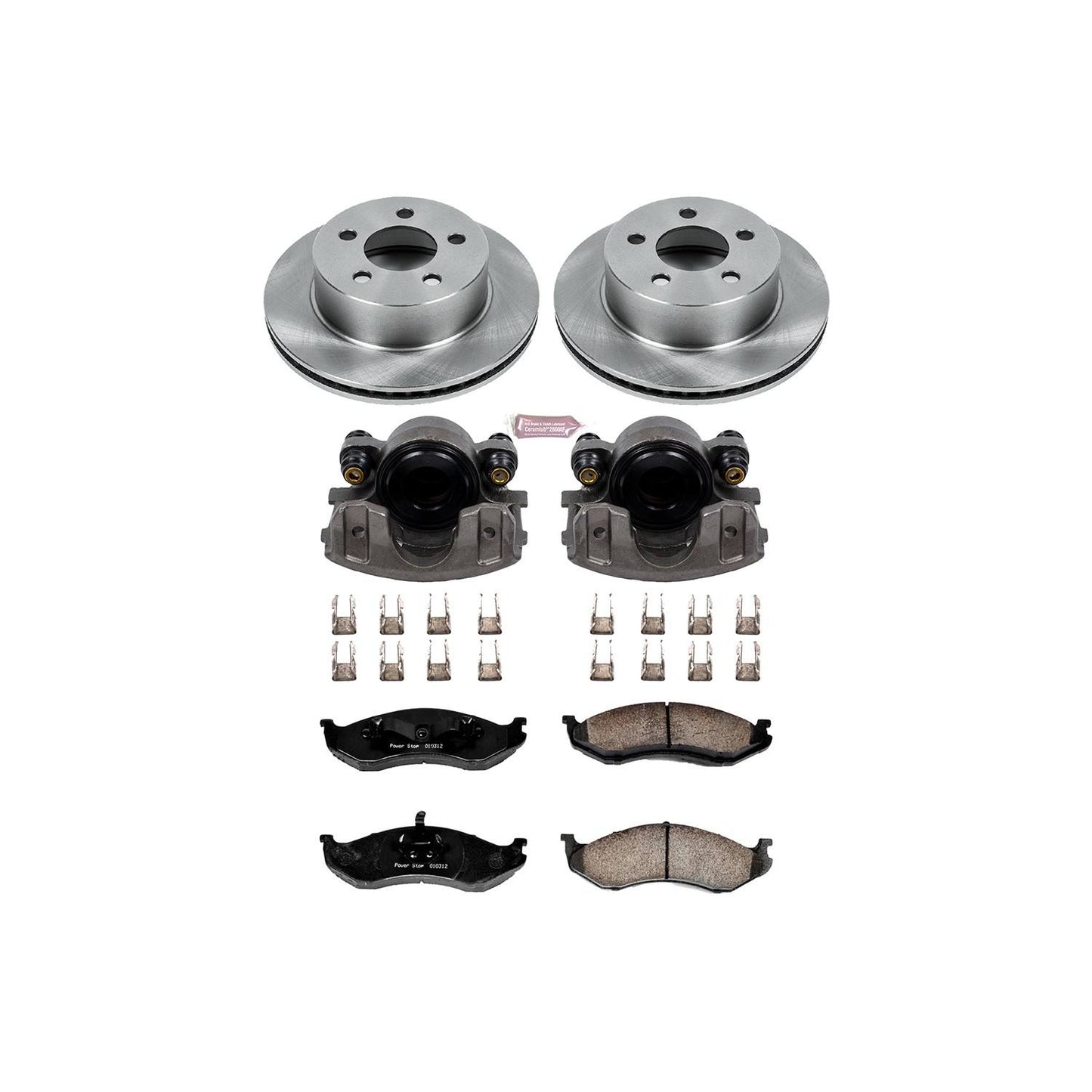 PowerStop Power Stop 99-01 Jeep Cherokee Front Autospecialty Brake Kit w/Calipers KCOE2152