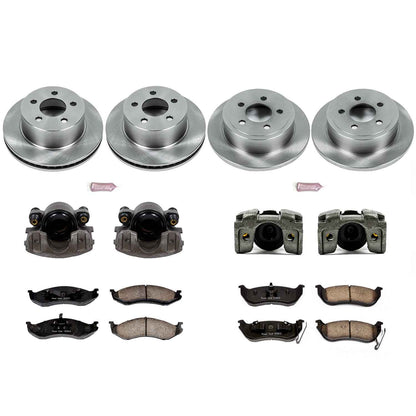 PowerStop Power Stop 03-06 Jeep Wrangler Autospecialty Kit w/ Calipers - Front and Rear KCOE2154