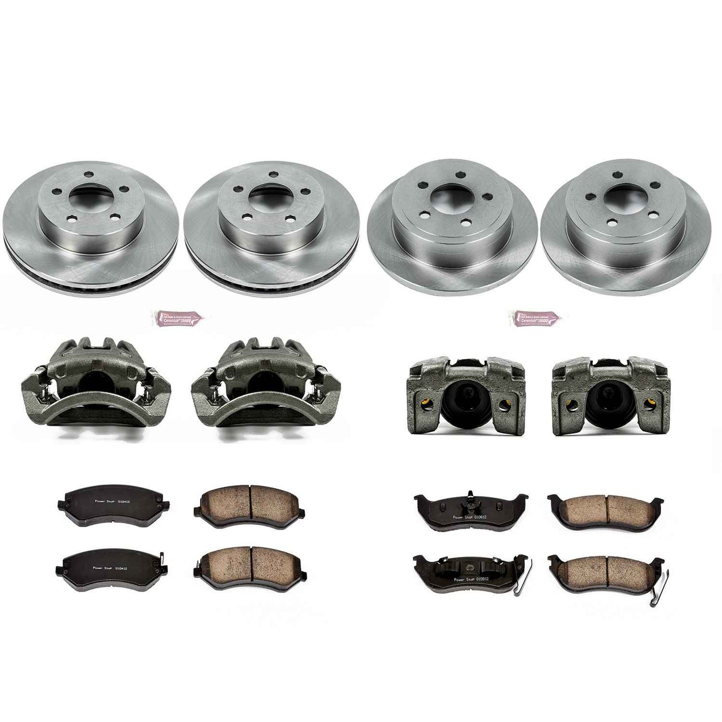 PowerStop Power Stop 03-07 Jeep Liberty Autospecialty Kit w/ Calipers - Front and Rear KCOE2162