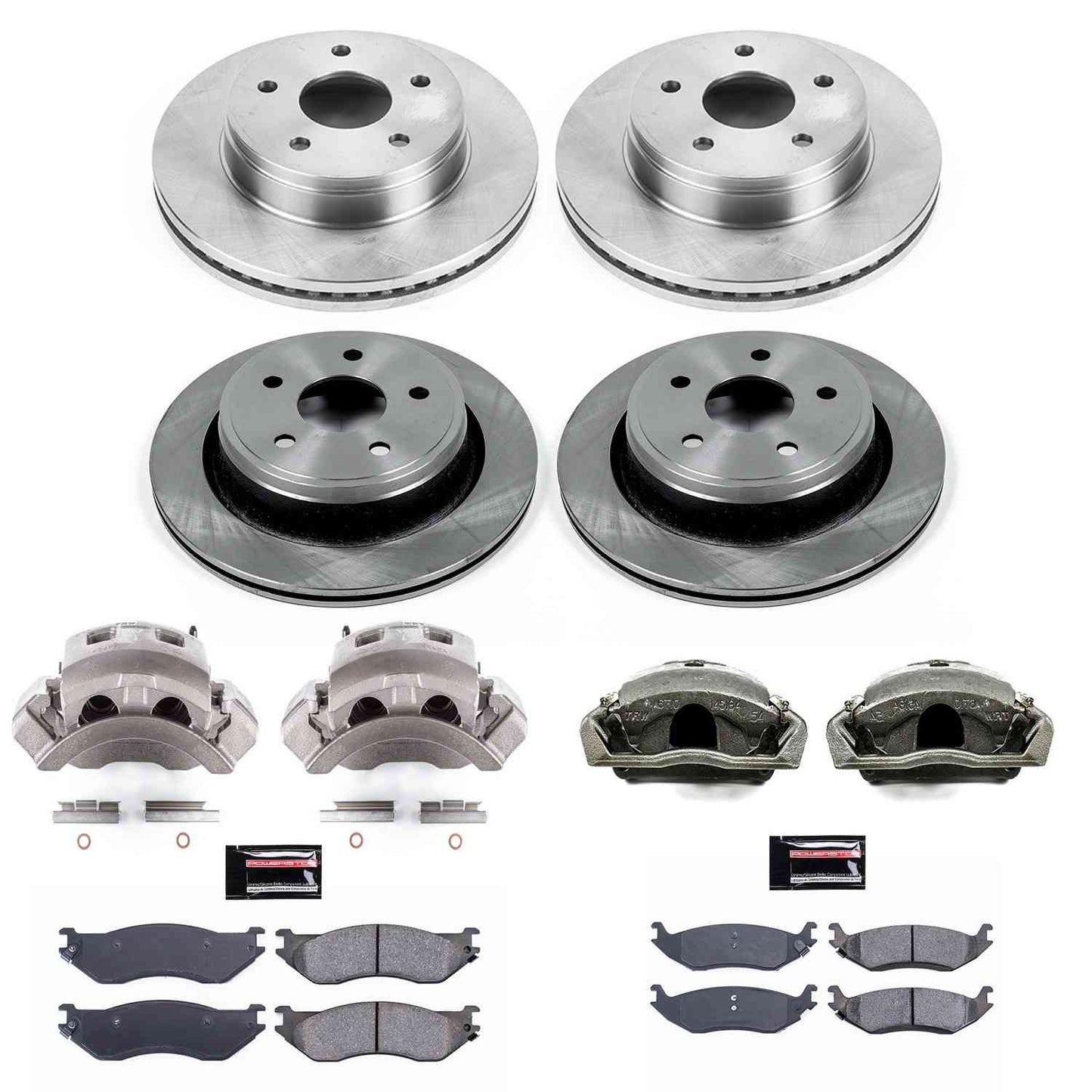 PowerStop Power Stop 04-06 Dodge Durango Autospecialty Kit w/ Calipers - Front and Rear KCOE2166A