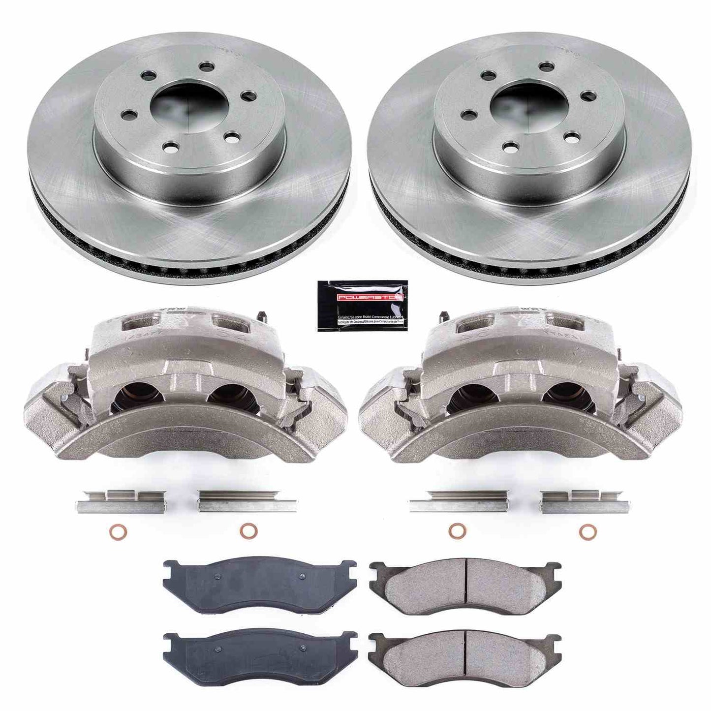 PowerStop Power Stop 2003 Dodge Durango Front Autospecialty Brake Kit w/Calipers KCOE2178