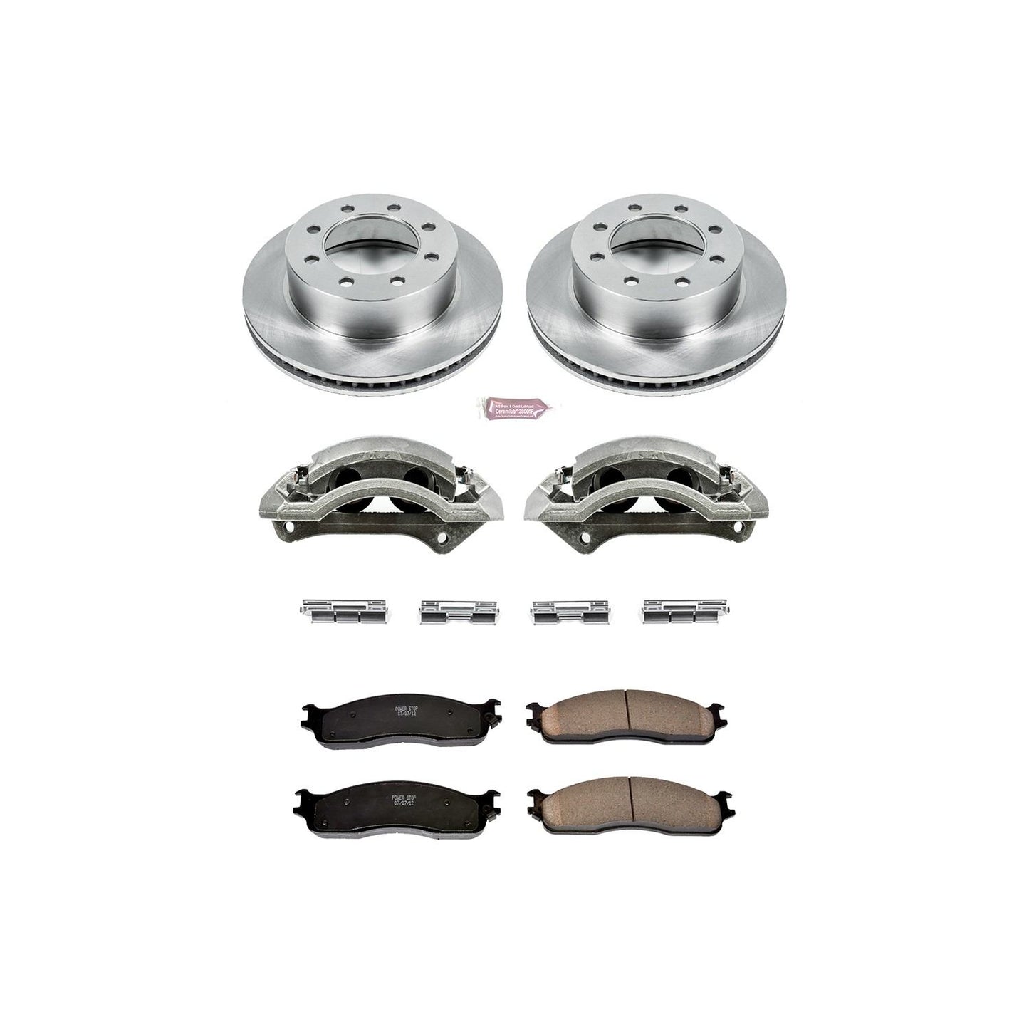 PowerStop Power Stop 06-08 Dodge Ram 1500 Front Autospecialty Brake Kit w/Calipers KCOE2203